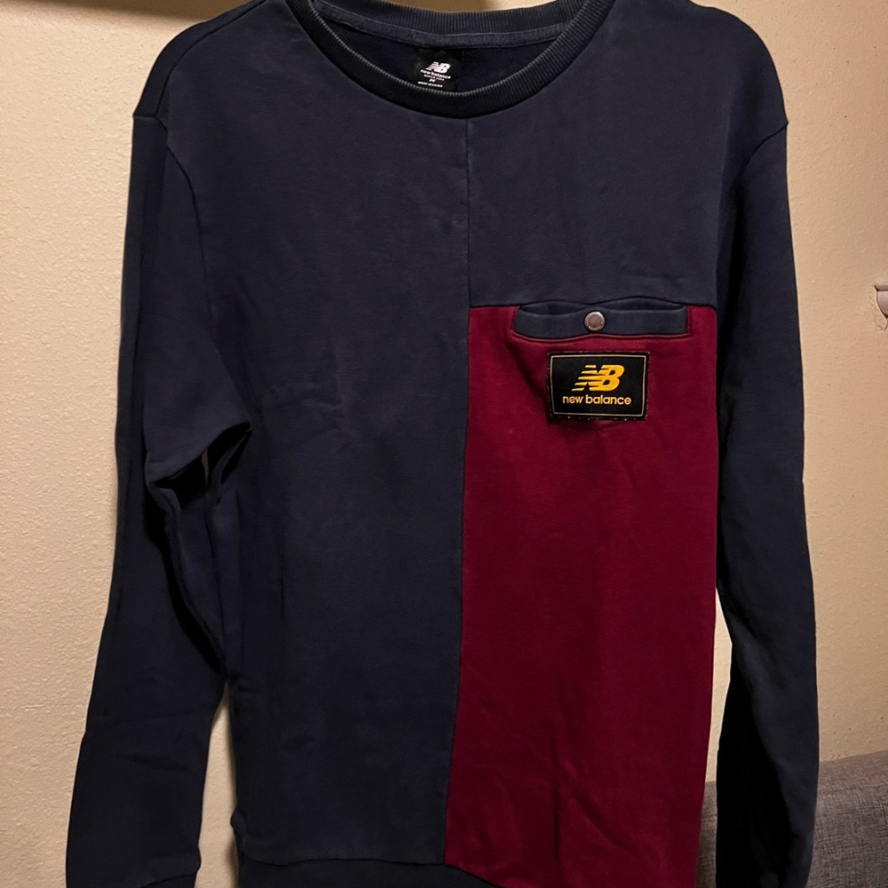 Vintage New Balance Blue and Red Crewneck Sweater
